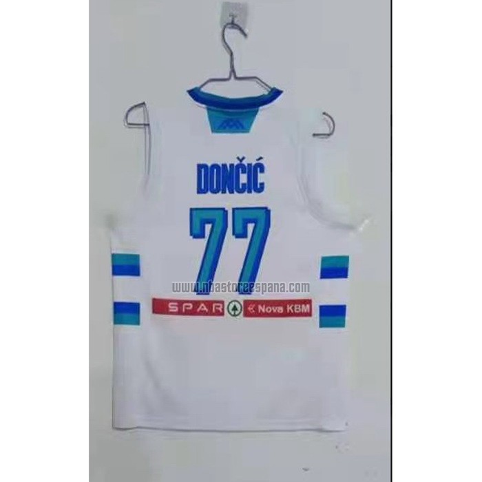 Camiseta Slovenia Luka Doncic NO 77 Tokyo 2021 Blanco2